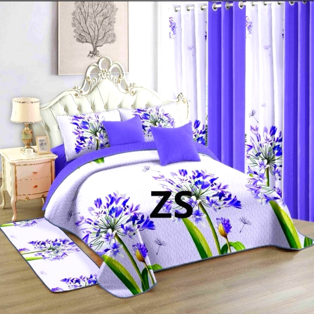 LILIANNA purple and White Bedding Set